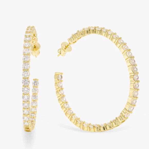 Melinda Maria Heiress Hoops 2" Earrings - Picture 1 of 4